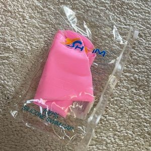 Pink swim cap
